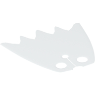 Neckwear Cape, Scalloped 5 Points with Metallic Gold Back [Traditional Starched Fabric] White