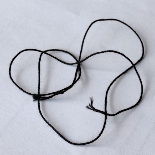 String Cord Thin (0.5mm) 30cm Schwarz
