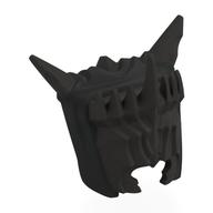 Helmet with Grill, Spiked Crown with Black Hood Pattern (Mouth of Sauron) Pearl Titanium