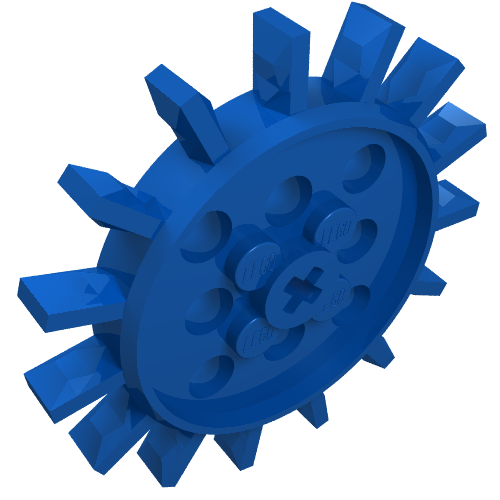 Technic Gear 15 Large Tooth Blue