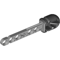 Projectile, Technic Competition Arrow, Liftarm Shaft with Hollow Black Rubber End Light Bluish Gray
