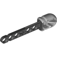 Projectile, Technic Competition Arrow, Liftarm Shaft with Hollow Light Bluish Gray Rubber End Black