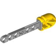 Projectile, Technic Competition Arrow, Liftarm Shaft with Hollow Yellow Rubber End Hellblaugrau