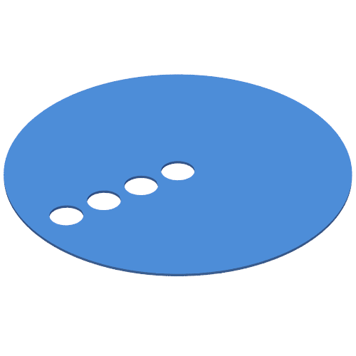 Science & Technology Panel - Circle Small Trans-Dark Blue