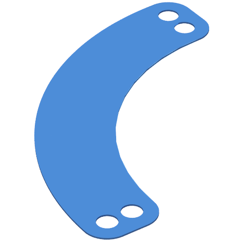 Science & Technology Panel - Curved Transparent-Dunkelblau