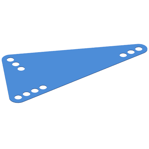 Science & Technology Panel - Triangle Small Trans-Dark Blue