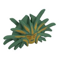 Mask, Lady Of Pain with Spikes, Gold Face, Streaks print Sandgrün