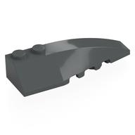 Brick Wedged, Curved 6 × 2 Right, Smooth Inner Walls Dark Bluish Gray