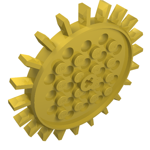 Technic Gear 21 Large Tooth Gelb
