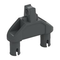 Hinge 1 × 3 Triangle with Two Pins, 1 Locking Finger, Squared Pin Holes Dark Bluish Gray