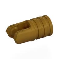 Hinge Cylinder 1 × 2 Locking with 2 Click Fingers and Axle Hole, 7 Teeth Perlgold