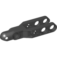 Technic Steering Arm 5.5 × 2 with Towball Socket Rounded, Chamfered Black