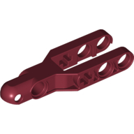 Technic Steering Arm 5.5 × 2 with Towball Socket Rounded, Chamfered Dunkelrot