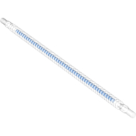 Flexible Ribbed Hose 8mm Ends 19L with Blue Centre Pattern Transparent