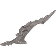 Large Figure Weapon Blade, Shark Tooth Perlhellgrau