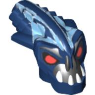 Minifig Head Special, Barraki Takadox Dark Blue