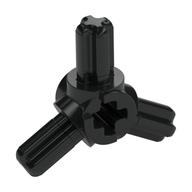 Technic Axle Connector Hub with 3 Axles at 120° Black