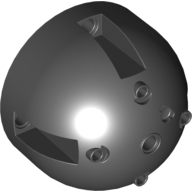 Technic Panel Dome 7 × 7 × 5 with Pin Holes Black