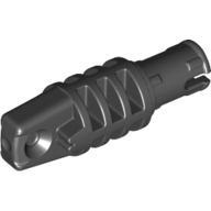 Hinge Cylinder 1 × 3 Locking with 1 Finger and Technic Friction Pin with Squared Hole Black
