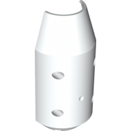 Tipper Drum 3 × 6 × 10 Cement Mixer Half with 4 Technic Pin Holes in White