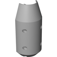 Tipper Drum 3 × 6 × 10 Cement Mixer Half with 4 Technic Pin Holes Light Bluish Gray