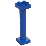 Duplo Support Column 2 × 2 × 6 Round with Open Latticed Back Blue