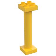 Duplo Support Column 2 × 2 × 6 Round with Open Latticed Back Yellow