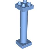 Duplo Support Column 2 × 2 × 6 Round with Open Latticed Back Mittelblau