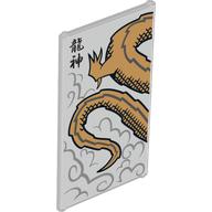 Glass for Window 1 × 4 × 6 with Dragon Tail Print Trans-Clear