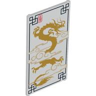 Glass for Window 1 × 4 × 6 with Dragon Print Trans-Clear