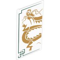 Glass for Window 1 × 4 × 6 with Dragon Head and Midsection Print Transparent