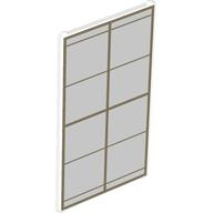 Glass for Window 1 × 4 × 6 with Gold Lattice over Frosted White Background Print Transparent