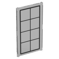 Glass for Window 1 × 4 × 6 with Black Lattice print Trans-Clear