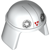 Helmet Imperial Pilot, Smooth with Imperial Logo and Three Red Triangles Print (AT-DP Pilot) Weiß
