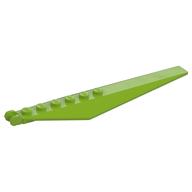 Hinge Plate 1 × 12 Locking with Angled Side Extensions and Tapered Ends, 7 Teeth Lime