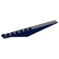 Hinge Plate 1 × 12 Locking with Angled Side Extensions and Tapered Ends, 7 Teeth Dark Blue