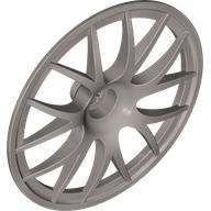 Wheel Cover 7 Spoke with Axle Hole - 56mm D. [Fits 44772] Mattsilber