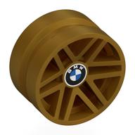 Wheel, Sport 21 × 11, Double Spokes with BMW Logo print Perlgold