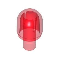 Light Cover 1 × 1 Round with Internal Bar / Bionicle Barraki Eye Trans-Red