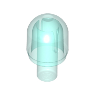 Light Cover 1 × 1 Round with Internal Bar / Bionicle Barraki Eye Trans-Light Blue