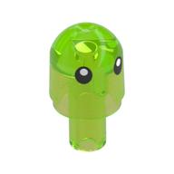 Light Cover with Internal Bar / Bionicle Barraki Eye with Black Eyes print (Z-Blob) Transparent-Hellgrün