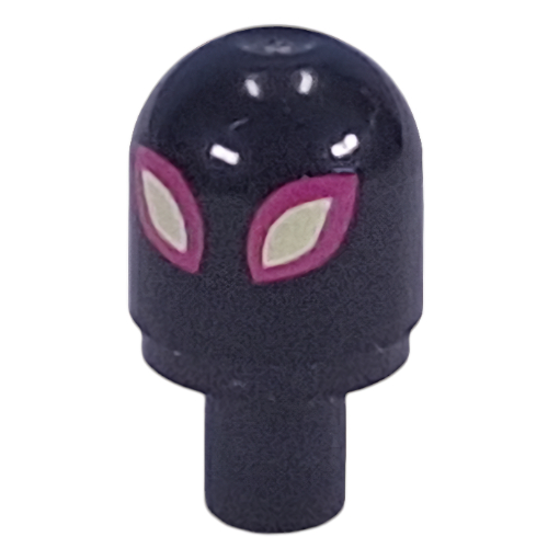Light Cover with Internal Bar / Bionicle Barraki Eye with Dark Purple/Bright Light Yellow Eye print Black