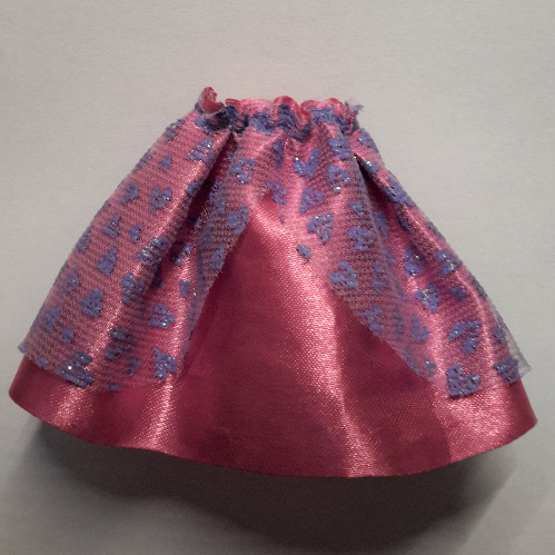 Belville, Skirt, Long with Purple Sparkle Layer Dunkelrosa