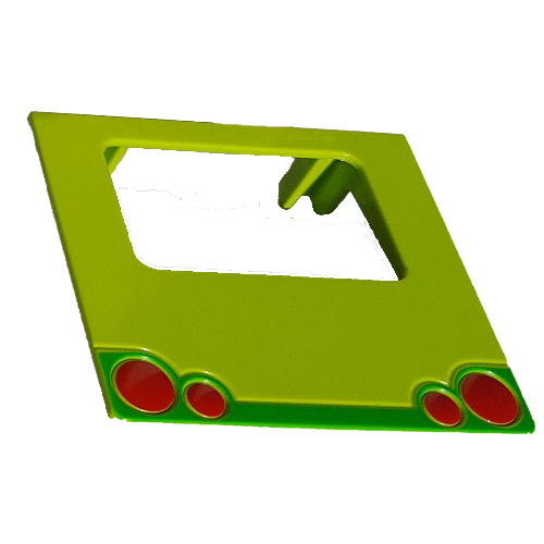 Duplo Van Type 2 Rear Door with Red Taillights, and Green Bumper / Fender Print Limette
