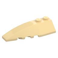 Brick Wedged, Curved 6 × 2 Left, Smooth Inner Walls Beige