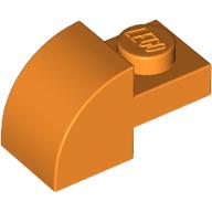 Bogenstein 1 × 2 × 1 mit gebogen oben Orange