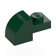 Brick Curved 1 × 2 × 1 with Curved Top Dark Green
