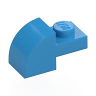 Bogenstein 1 × 2 × 1 mit gebogen oben Dunkelazur