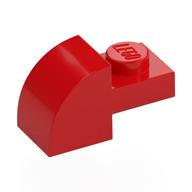 Bogenstein 1 × 2 × 1 mit gebogen oben Rot