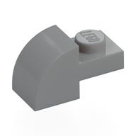 Brick Curved 1 × 2 × 1 with Curved Top Light Bluish Gray